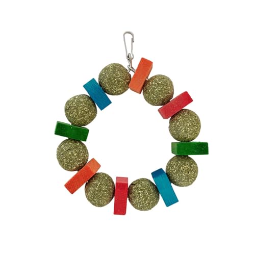 Geavonyg Schleifzähne Heukuchen Keks Kleine Haustiere Hamstertiere Kaninchen Spielzeug Molar Heu Heukugel Für Kaninchen Chinchillas Kauen Spielzeug Für Naturholzschleife von Geavonyg