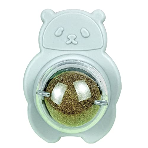 Geavonyg Toy Für Katze Essbare Kugeln Wandhalterung Niedliche Cartoon Form Natürliche Rotatable Licking Lecksspielzeug Für Kätzchenkugeln Zahnkugel von Geavonyg