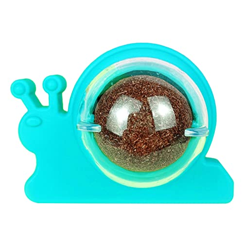 Geavonyg Toy Für Katze Essbare Kugeln Wandhalterung Niedliche Cartoon Form Natürliche Rotatable Licking Lecksspielzeug Für Kätzchenkugeln Zahnkugel von Geavonyg