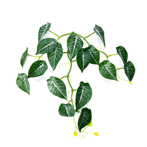 Geavonyg Wie Fischblattbett Fisch Laichen Aquarien Dekorationen Simulation Blatt Hängematte Ruhen Für Terrarien Terrariumpflanze von Geavonyg