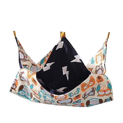 Weiche Haustier Hängematte Bett Doppelschicht Hideaway Winter Käfig Hanging Frettchen Schlafende Kleine Tierische Hamster Haus Schlafend Doppelschichtiger Kleines Haustierzubehör Plüsch Ruhestand von Geavonyg