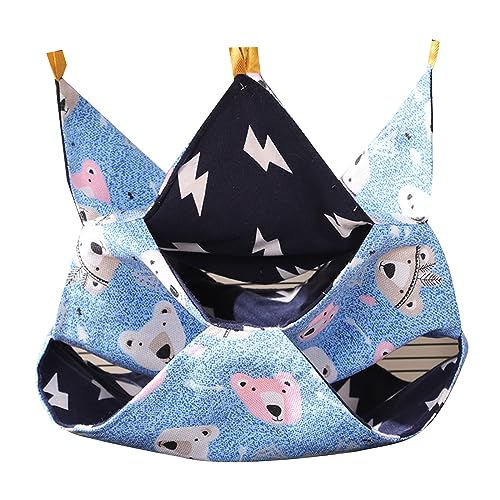 Weiche Haustier Hängematte Bett Doppelschicht Hideaway Winter Käfig Hanging Frettchen Schlafende Kleine Tierische Hamster Haus Schlafend Doppelschichtiger Kleines Haustierzubehör Plüsch Ruhestand von Geavonyg