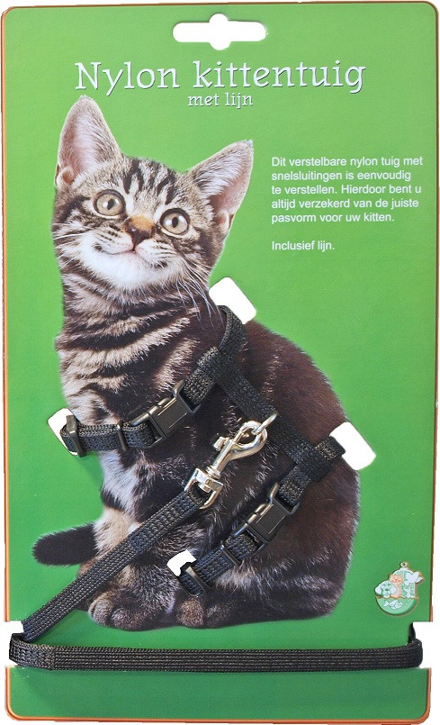 Kittengeschirr mit Klicksystem Schwarz Kittengeschirr mit Klicksystem Schwarz von Boon