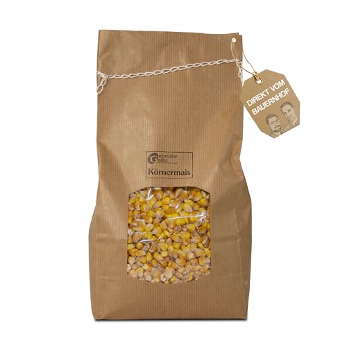 Gebrüder Goller 25kg Körnermais – Hochwertiger Futtermais für Hühner & Karpfen - Angelmais, Maiskörner & Karpfenfutter ohne Zusätze - 100% Natur direkt aus Bayern von Gebrüder Goller