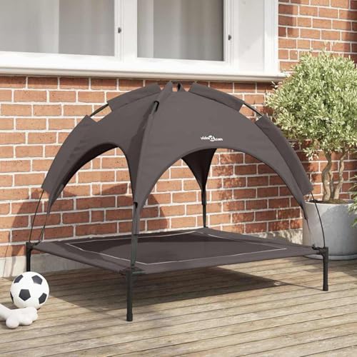 Erhöhtes Hunde-Bett mit abnehmbarem Dach Braun L Stahl, Hundeliege Outdoor Garten für draußen Camping erhöhtes Hundebett42008191 Erhöhtes Hunde-Bett mit abnehmbarem Dach Braun L Stahl, Hundeliege Outdoor Garten für draußen Camping erhöhtes Hundebett42008191 von Gecheer