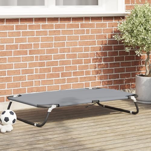 Faltbares Hundebett Hellgrau Metallrahmen, Polyesterbett Hundeliege Outdoor Garten für draußen Camping erhöhtes Hundebett Faltbares Hundebett Hellgrau Metallrahmen, Polyesterbett Hundeliege Outdoor Garten für draußen Camping erhöhtes Hundebett von Gecheer