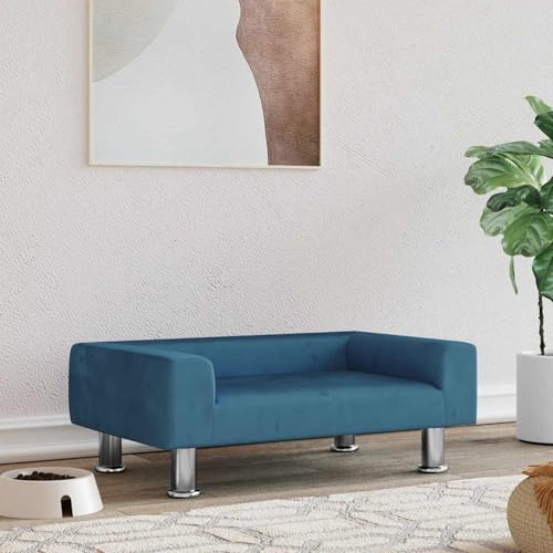 Gecheer Hundebett Blau 70x45x26,5 cm Samt, Haustiersofa Elegantes Hundebett Katzensofa Hundematte171918 Gecheer Hundebett Blau 70x45x26,5 cm Samt, Haustiersofa Elegantes Hundebett Katzensofa Hundematte171918 von Gecheer