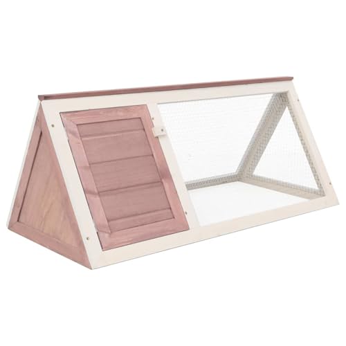 Kleintier-/Kaninchenstall Braun Holz, Kaninchenstall Winterfester Hasenstall kleintierstall für Außenbereich Kleintier-/Kaninchenstall Braun Holz, Kaninchenstall Winterfester Hasenstall kleintierstall für Außenbereich von Gecheer