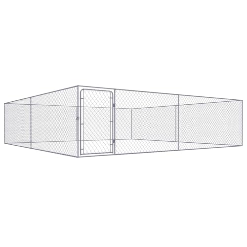 Outdoor-Hundezwinger Verzinkter Stahl 4 x 4 x 1 m, Hundezwinger Outdoor-Hundekäfig Sicherer Hundeauslauf für Garten Terrasse Draußen Outdoor-Hundezwinger Verzinkter Stahl 4 x 4 x 1 m, Hundezwinger Outdoor-Hundekäfig Sicherer Hundeauslauf für Garten Terrasse Draußen von Gecheer