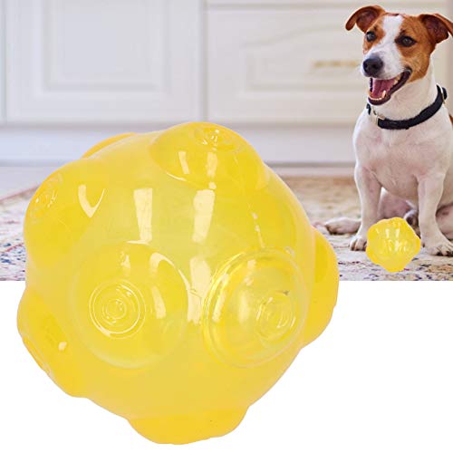 Gedourain Haustier-Kauspielzeug Haltbares Haustier-Kauball-Quetschball-Hundeball-Spielzeug für mittlere und kleine Hunde(Gelb) von Gedourain