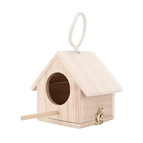 Gedourain Vogelhäuschen, Holz-Vogelhaus mit Barsch hängen Holz-Vogelhaus mit Dach für kleine Vögel von Gedourain