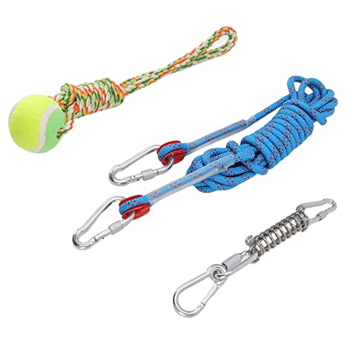 Hundeseilspielzeug mit Federstange, Lustiges, Einfach zu Installierendes Hundespielzeug mit Federseil Zum Aufhängen für Mittelgroße und Große Hunde von Gedourain