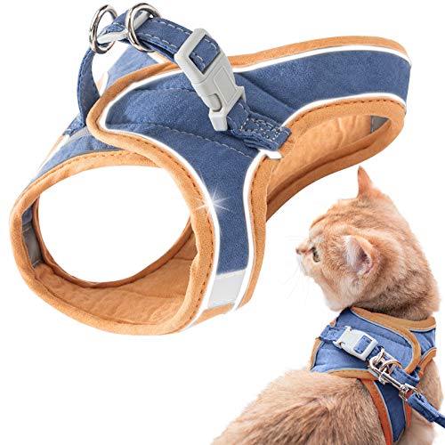 GeeRic Katzengeschirr,Katzengeschirr Ausbruchsicher,Katzen Weste mit Leine, Verstellbare Geschirr für kleine Katze, Escape Proof Cat Harness Set mit reflektierenden Streifen GeeRic Katzengeschirr,Katzengeschirr Ausbruchsicher,Katzen Weste mit Leine, Verstellbare Geschirr für kleine Katze, Escape Proof Cat Harness Set mit reflektierenden Streifen von GeeRic