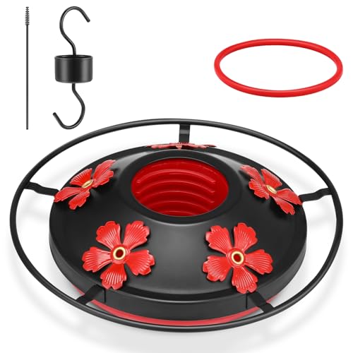 Geelin Kolibri Feeder Basis Ersatzteile Set Kolibri Feeder Zubehör enthalten Kunststoffboden, Gräberhaken, Metalloberseite, Bürste, Ersatzdichtungsring, Schwarz von Geelin
