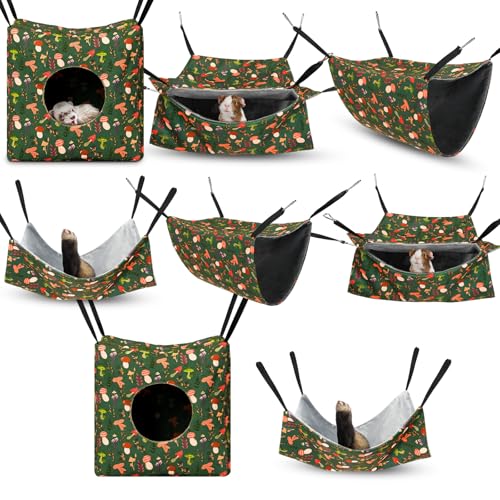 Geelin Meerschweinchen-Hängematte, Ratten-Hängematte, weich, für kleine Haustiere, Tunnelgleiter, Spielzeugmatte, Frettchen, Versteck Bett, Käfigzubehör für Kleintiere, Hamster, Chinchilla Geelin Meerschweinchen-Hängematte, Ratten-Hängematte, weich, für kleine Haustiere, Tunnelgleiter, Spielzeugmatte, Frettchen, Versteck Bett, Käfigzubehör für Kleintiere, Hamster, Chinchilla von Geelin