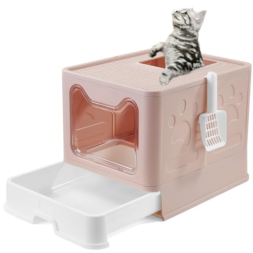 Gefryco Katzentoilette mit Schublade, oberer Einstieg geschlossene Katzentoilette mit Deckel von Gefryco