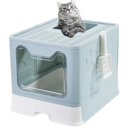 Gefryco Katzentoilette mit Schublade, oberer Einstieg geschlossene Katzentoilette mit Deckel von Gefryco