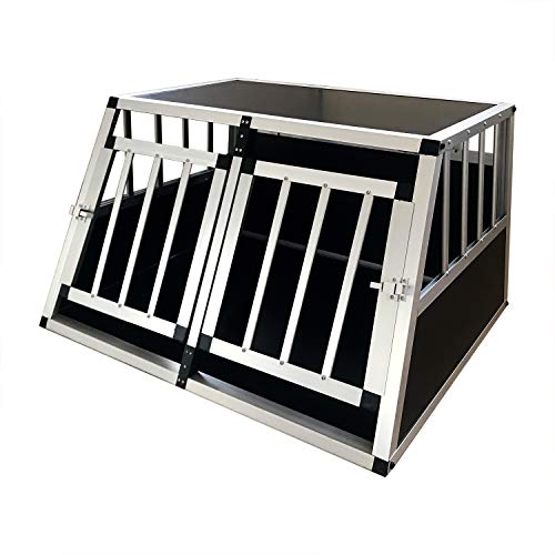 Gegaden Hunde Transport Box mit 2 Türen Alu Hunde Box für den Transport MDF Platten Aluminium Autotransportbox Autobox Hunde Reisebox Gitterbox Welpen Transportbox 89 * 69 * 50cm Gegaden Hunde Transport Box mit 2 Türen Alu Hunde Box für den Transport MDF Platten Aluminium Autotransportbox Autobox Hunde Reisebox Gitterbox Welpen Transportbox 89 * 69 * 50cm von Gegaden