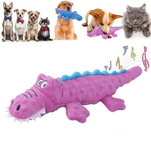 Dog Companion 2024 Unzerstörbares Robustes Krokodile-Hundespielzeug für schwere Kauer, unzerbrechlich, gefülltes Plüsch-Hundespielzeug für aggressive Kauer, interaktives Hundespielzeug gegen von Gehanico