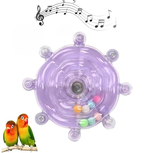 Drehbares Spielzeug für Vögel, lustiges Papageienspielzeug, Vogelspielzeug für Käfig, Unterhaltung, Kauübungen, bunt, interaktives Spinnrad, Rassel oder kleine, mittelgroße Nymphensittiche, Violett Drehbares Spielzeug für Vögel, lustiges Papageienspielzeug, Vogelspielzeug für Käfig, Unterhaltung, Kauübungen, bunt, interaktives Spinnrad, Rassel oder kleine, mittelgroße Nymphensittiche, Violett von Gehanico