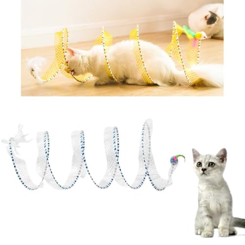 Gefalteter Katzentunnel, S-Form, zusammenklappbar, interaktives Spielspielzeug, tragbares Katzenspielzeug, Spiraltunnel, interaktives Katzenspielzeug, Tunnel, Frühling, Outdoor, Welpen, Kätzchen, Gefalteter Katzentunnel, S-Form, zusammenklappbar, interaktives Spielspielzeug, tragbares Katzenspielzeug, Spiraltunnel, interaktives Katzenspielzeug, Tunnel, Frühling, Outdoor, Welpen, Kätzchen, von Gehanico