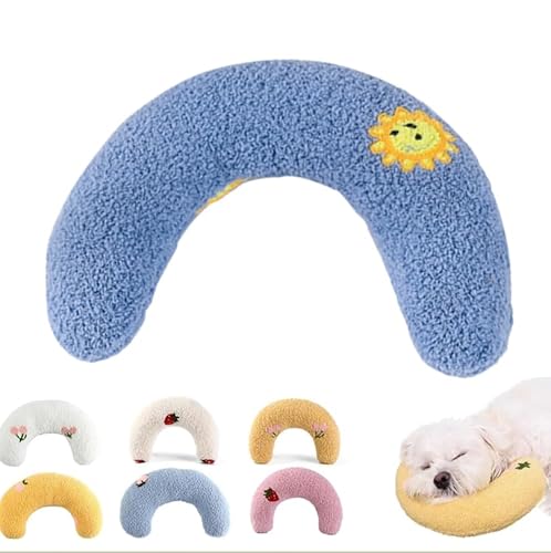 Gehanico Beruhigungskissen für Hunde, bequemes Plüsch-Nackenkissen für den Innenbereich, Haustier, Katze, Hund, U-förmiges Kissen, weich, flauschig, beruhigendes Spielzeug, halber Gehanico Beruhigungskissen für Hunde, bequemes Plüsch-Nackenkissen für den Innenbereich, Haustier, Katze, Hund, U-förmiges Kissen, weich, flauschig, beruhigendes Spielzeug, halber von Gehanico