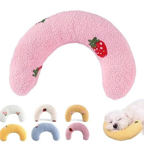 Gehanico Beruhigungskissen für Hunde, bequemes Plüsch-Nackenkissen für den Innenbereich, Haustier, Katze, Hund, U-förmiges Kissen, weich, flauschig, beruhigendes Spielzeug, halber Gehanico Beruhigungskissen für Hunde, bequemes Plüsch-Nackenkissen für den Innenbereich, Haustier, Katze, Hund, U-förmiges Kissen, weich, flauschig, beruhigendes Spielzeug, halber von Gehanico