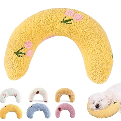 Gehanico Beruhigungskissen für Hunde, bequemes Plüsch-Nackenkissen für den Innenbereich, Haustier, Katze, Hund, U-förmiges Kissen, weich, flauschig, beruhigendes Spielzeug, halber Gehanico Beruhigungskissen für Hunde, bequemes Plüsch-Nackenkissen für den Innenbereich, Haustier, Katze, Hund, U-förmiges Kissen, weich, flauschig, beruhigendes Spielzeug, halber von Gehanico