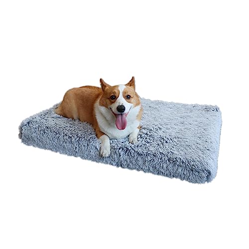 Gehanico Hundebett Hundekissen Plüsch, Hundematte Hundesofa für Haustiere Bezug abnehmbar und waschbar, 5 x 40-75CM (M,Grau) von Gehanico