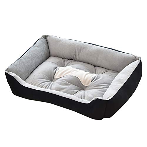 Gehanico Hundebetten, Haustier-Sofa für Hundebetten, Sofa mit Seiten und wasserdichtem Futter, selbstwärmendes Welpenbett mit Bezug, Winter, warmes Schlafsofa für Haustiere, weich, gemütlich, von Gehanico