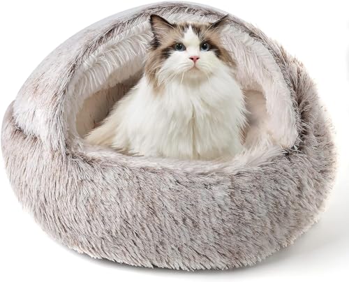 Gehanico Katzenbett für Indoor-Katzen große Höhle Hundebett Donut-Kuschelnest warmes weiches Plüsch-Hunde-Katzenkissen mit gemütlichem Schwamm rutschfester Unterseite Katzennest Pod winddichtes Bett Gehanico Katzenbett für Indoor-Katzen große Höhle Hundebett Donut-Kuschelnest warmes weiches Plüsch-Hunde-Katzenkissen mit gemütlichem Schwamm rutschfester Unterseite Katzennest Pod winddichtes Bett von Gehanico