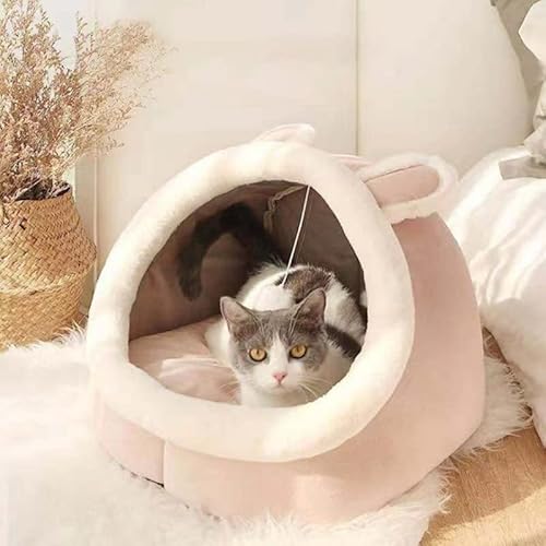 Gehanico Katzenbetten für den Innenbereich mit Spielzeug zum Aufhängen, 2024, kleines Hundehöhlenbett, Kätzchen-Zelt, Haus, abnehmbares gepolstertes Kissen, superweich, beruhigende Gehanico Katzenbetten für den Innenbereich mit Spielzeug zum Aufhängen, 2024, kleines Hundehöhlenbett, Kätzchen-Zelt, Haus, abnehmbares gepolstertes Kissen, superweich, beruhigende von Gehanico