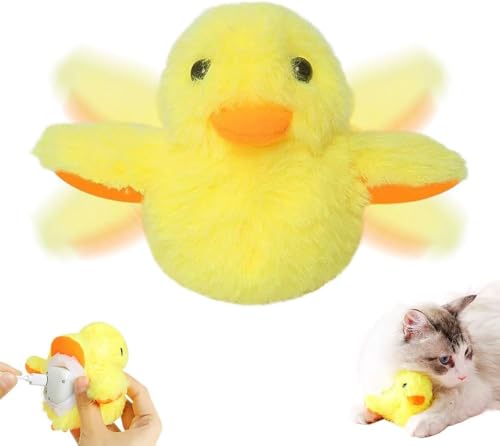 Gehanico Katzenspielzeug, wiederaufladbar, flatternde Ente, interaktives Katzenspielzeug, wiederaufladbar, weich, niedlich, mit lebensechtem Quackgeräusch für drinnen und draußen, 1 Stück Gehanico Katzenspielzeug, wiederaufladbar, flatternde Ente, interaktives Katzenspielzeug, wiederaufladbar, weich, niedlich, mit lebensechtem Quackgeräusch für drinnen und draußen, 1 Stück von Gehanico