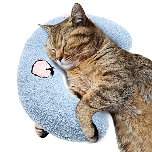 Gehanico Kissen für Katzenkopf zum Auflegen der Katze, Schlafplüsch, U-förmiges Kissen für Indoor-Katzen, Bettmatte, Katzen-Umarmungskissen, gebogen, weiches Welpen, beruhigendes Kissen für Gehanico Kissen für Katzenkopf zum Auflegen der Katze, Schlafplüsch, U-förmiges Kissen für Indoor-Katzen, Bettmatte, Katzen-Umarmungskissen, gebogen, weiches Welpen, beruhigendes Kissen für von Gehanico
