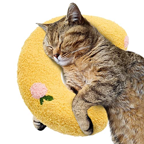 Gehanico Kissen für Katzenkopf zum Auflegen der Katze, Schlafplüsch, U-förmiges Kissen für Indoor-Katzen, Bettmatte, Katzen-Umarmungskissen, gebogen, weiches Welpen, beruhigendes Kissen für Gehanico Kissen für Katzenkopf zum Auflegen der Katze, Schlafplüsch, U-förmiges Kissen für Indoor-Katzen, Bettmatte, Katzen-Umarmungskissen, gebogen, weiches Welpen, beruhigendes Kissen für von Gehanico
