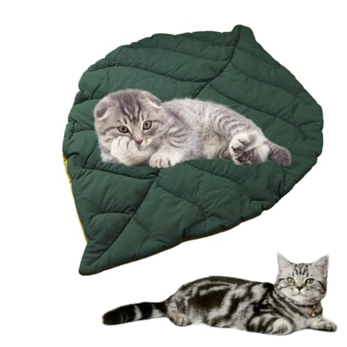 Gehanico Leaf Katzenbett, Baum, Blatt, doppelseitig, Blattform, Katzennest, bequeme Haustier-Schlafmatte, weiche PP-Baumwolle, Katzenmatratze, waschbare Decke, strapazierfähige Bodenmatte, Bezug, Gehanico Leaf Katzenbett, Baum, Blatt, doppelseitig, Blattform, Katzennest, bequeme Haustier-Schlafmatte, weiche PP-Baumwolle, Katzenmatratze, waschbare Decke, strapazierfähige Bodenmatte, Bezug, von Gehanico
