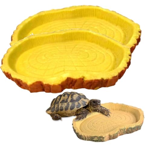Gehanico Reptilien-Futternapf für Schildkröten, Futter und Blätter, Reptilienfutter, Schildkrötenhaus, Trinkschale, Wassernapf, Wassernapf, Lebensraum, Dekoration für Reptilien, Schildkröte, Eidechse Gehanico Reptilien-Futternapf für Schildkröten, Futter und Blätter, Reptilienfutter, Schildkrötenhaus, Trinkschale, Wassernapf, Wassernapf, Lebensraum, Dekoration für Reptilien, Schildkröte, Eidechse von Gehanico