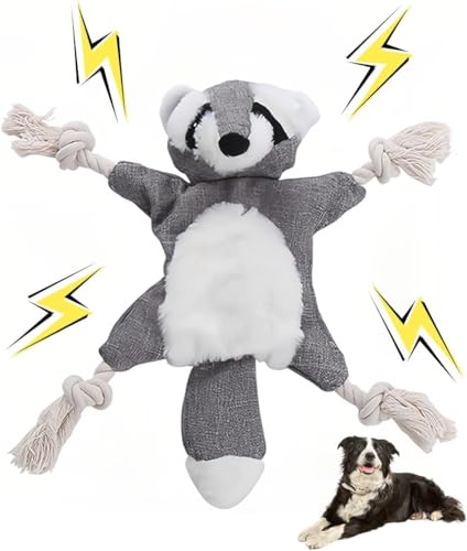 Gehanico Stuffless Hundespielzeug für Welpen, große Hunde, Geräuschspielzeug, quietschendes Kauspielzeug, Eichhörnchen, Plüsch-Hundespielzeug mit Seilknoten für kleine, mittelgroße und große Hunde, Gehanico Stuffless Hundespielzeug für Welpen, große Hunde, Geräuschspielzeug, quietschendes Kauspielzeug, Eichhörnchen, Plüsch-Hundespielzeug mit Seilknoten für kleine, mittelgroße und große Hunde, von Gehanico