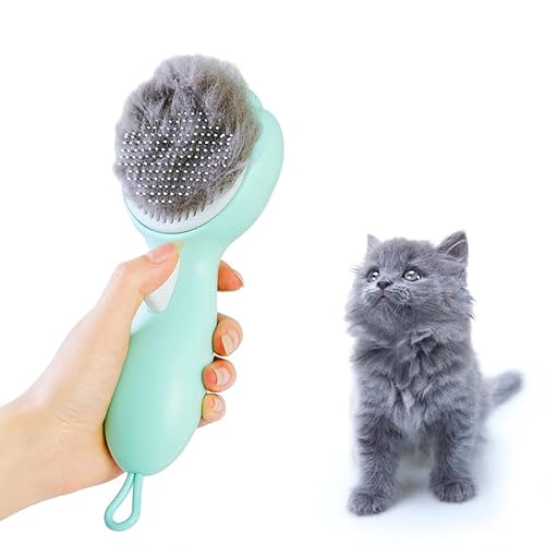 Haustierbürsten Hundebürste Katzenbürste Katzenentferner Badebürste Haarentfernung Reinigung Massage Für Lange und Kurze Haare 2 Set (Grün 1) von Gehanico