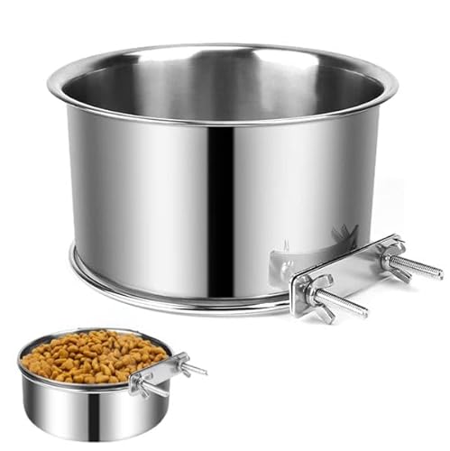 Hundebox Wassernapf 2024 Edelstahl Haustier Hängende Futter Wassernapf Hängende Haustier Käfig Schüssel Metall Hundenapf Futternapf Käfig Fütterungsbecher Feeder für mittelgroße und große Hunde Hundebox Wassernapf 2024 Edelstahl Haustier Hängende Futter Wassernapf Hängende Haustier Käfig Schüssel Metall Hundenapf Futternapf Käfig Fütterungsbecher Feeder für mittelgroße und große Hunde von Gehanico