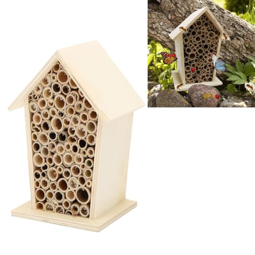 Insektenhotel aus Holz, für den Außenbereich, Insektenhaus, Käferhotel für Kinder, Bienenhotel, Naturholz, Käfer, Hotel, Unterschlupf, Garten, Nistkasten für Bienen, Schmetterlinge und Käfer (1 Stück) Insektenhotel aus Holz, für den Außenbereich, Insektenhaus, Käferhotel für Kinder, Bienenhotel, Naturholz, Käfer, Hotel, Unterschlupf, Garten, Nistkasten für Bienen, Schmetterlinge und Käfer (1 Stück) von Gehanico