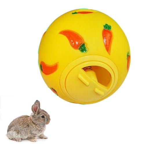 Kaninchen-Leckerli-Ballspielzeug, Futterstation für Haustiere, verstellbare Öffnung, geeignet für mehr Spaß und Gesundheit für Meerschweinchen, Kaninchen, Igel und andere kleine Haustiere (1 Stück) von Gehanico
