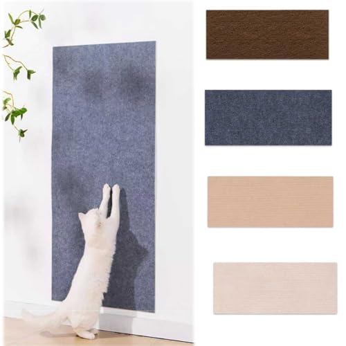 Katzen kratzmatte Selbstklebende Katzenkratzmatte DIY zuschneidbarer Teppich Katzenkratzbrett Katzenkratzwanddecke Katzenwand Katzenkratzmatte Widerstandsfähig Kratzpads für Katzen (30 * 100CM,Beige) von Gehanico