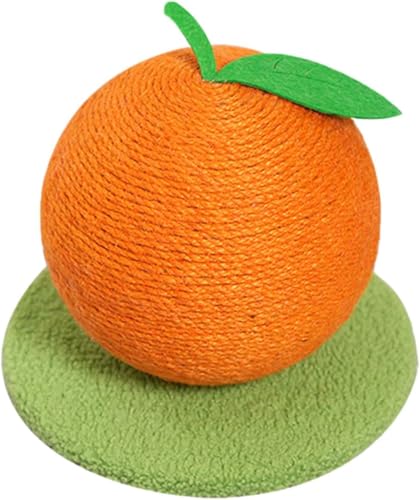Katzenkratzbaum in Obstform, lustiger Baum für Indoor-Katzen, Spielgeräte, um Langeweile und Unterhaltung zu lindern (Orange) von Gehanico