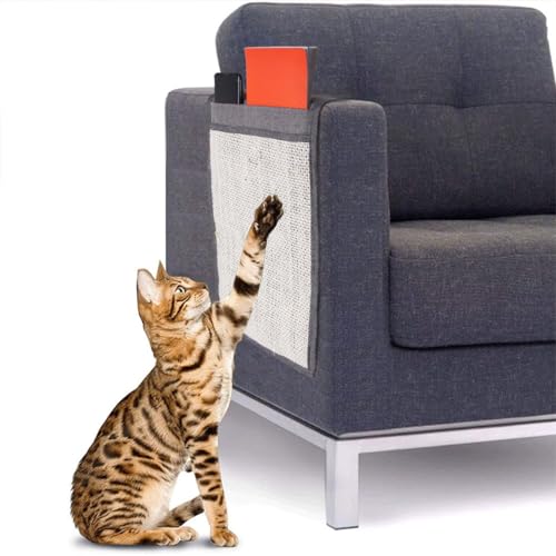 Katzenkratzmatte 2024 Natursisal Anti-Kratzer Couch Stuhl Sofa Guards Abdeckung Einfache Installation Kratzpad zum Schleifen von Krallen Schützen Möbel für Katze (A) von Gehanico