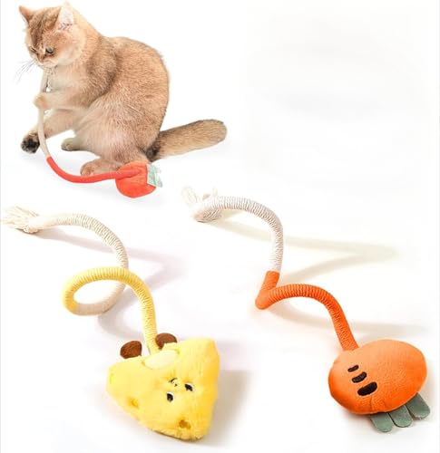 Sisalseil-Katzenspielzeug, sicheres Katzenminze-Spielzeug ohne Draht, 2 Stück, beißendes Katzenspielzeug für gelangweilte Indoor-Katzen, interaktives Katzenkauspielzeug, Zahnkauspielzeug, sichere Sisalseil-Katzenspielzeug, sicheres Katzenminze-Spielzeug ohne Draht, 2 Stück, beißendes Katzenspielzeug für gelangweilte Indoor-Katzen, interaktives Katzenkauspielzeug, Zahnkauspielzeug, sichere von Gehanico