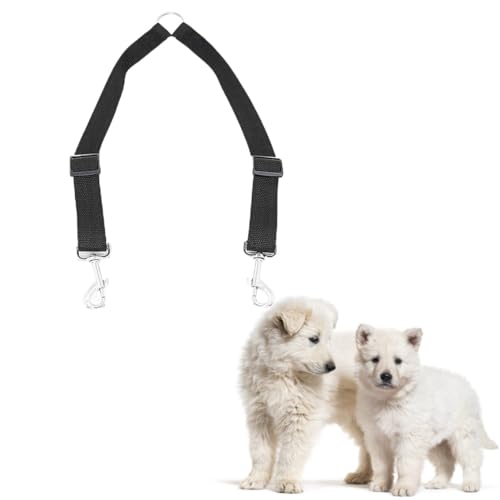 Verstellbare Doppel-Haustier-Trainingsleine, doppelte Hundeleine, kein Verheddern, doppelte Hundeleine, perfekte Leine zum Spazierengehen, 2 Hunde an einer Leine, geeignet für kleine, mittelgroße und Verstellbare Doppel-Haustier-Trainingsleine, doppelte Hundeleine, kein Verheddern, doppelte Hundeleine, perfekte Leine zum Spazierengehen, 2 Hunde an einer Leine, geeignet für kleine, mittelgroße und von Gehanico