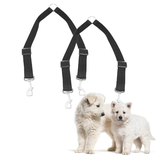 Verstellbare Doppel-Haustier-Trainingsleine, doppelte Hundeleine, kein Verheddern, doppelte Hundeleine, perfekte Leinen zum Spazierengehen, 2 Hunde an einer Leine, geeignet für kleine, mittelgroße und Verstellbare Doppel-Haustier-Trainingsleine, doppelte Hundeleine, kein Verheddern, doppelte Hundeleine, perfekte Leinen zum Spazierengehen, 2 Hunde an einer Leine, geeignet für kleine, mittelgroße und von Gehanico