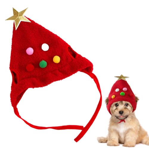 Weihnachtsmütze für Haustiere, Weihnachtsmann für Haustiere, Hunde, Katzen, Welpen, Kappe, verstellbarer Baum, niedliche Plüschkatzen, Weihnachtsmütze mit Pompon, Hunde-Kopfschmuck, Kopfschmuck (rot) Weihnachtsmütze für Haustiere, Weihnachtsmann für Haustiere, Hunde, Katzen, Welpen, Kappe, verstellbarer Baum, niedliche Plüschkatzen, Weihnachtsmütze mit Pompon, Hunde-Kopfschmuck, Kopfschmuck (rot) von Gehanico