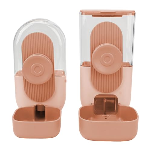 Automatischer Futter- und Wasserspender, hängender Wasserspender für Haustiere, Futterspender für Kleintiere, Kaninchen (Rosa, Einheitsgröße) von GeluEla